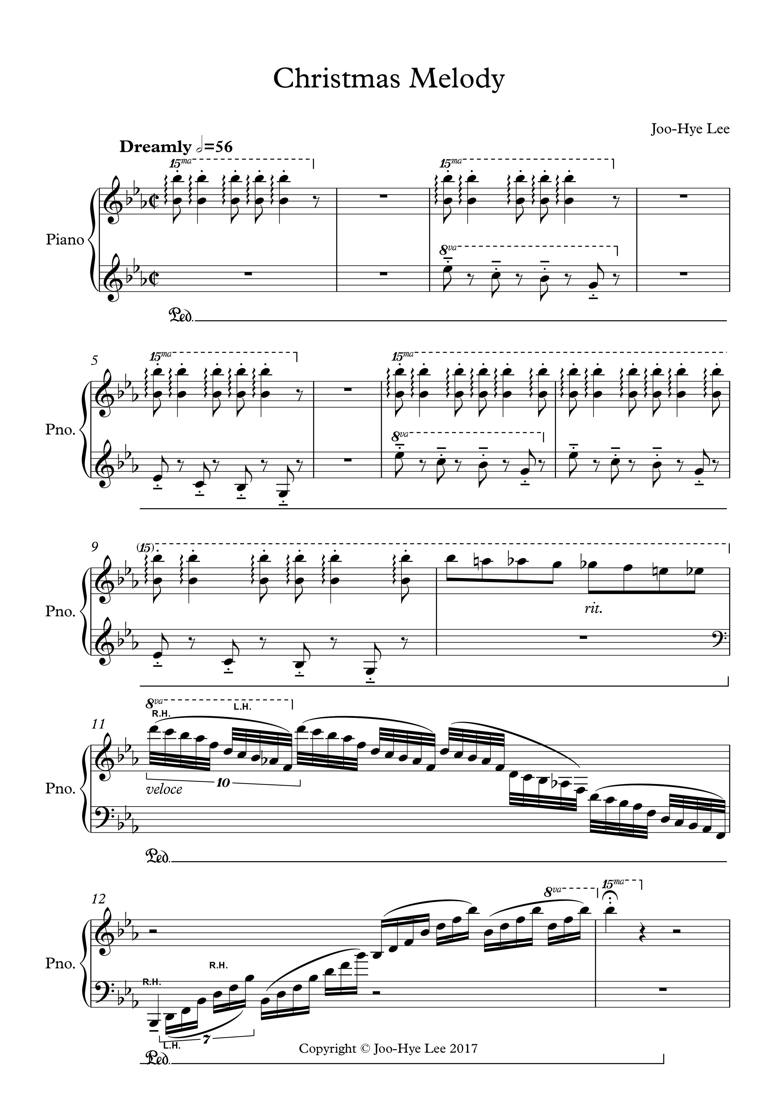 Christmas Melody for Viola and Piano