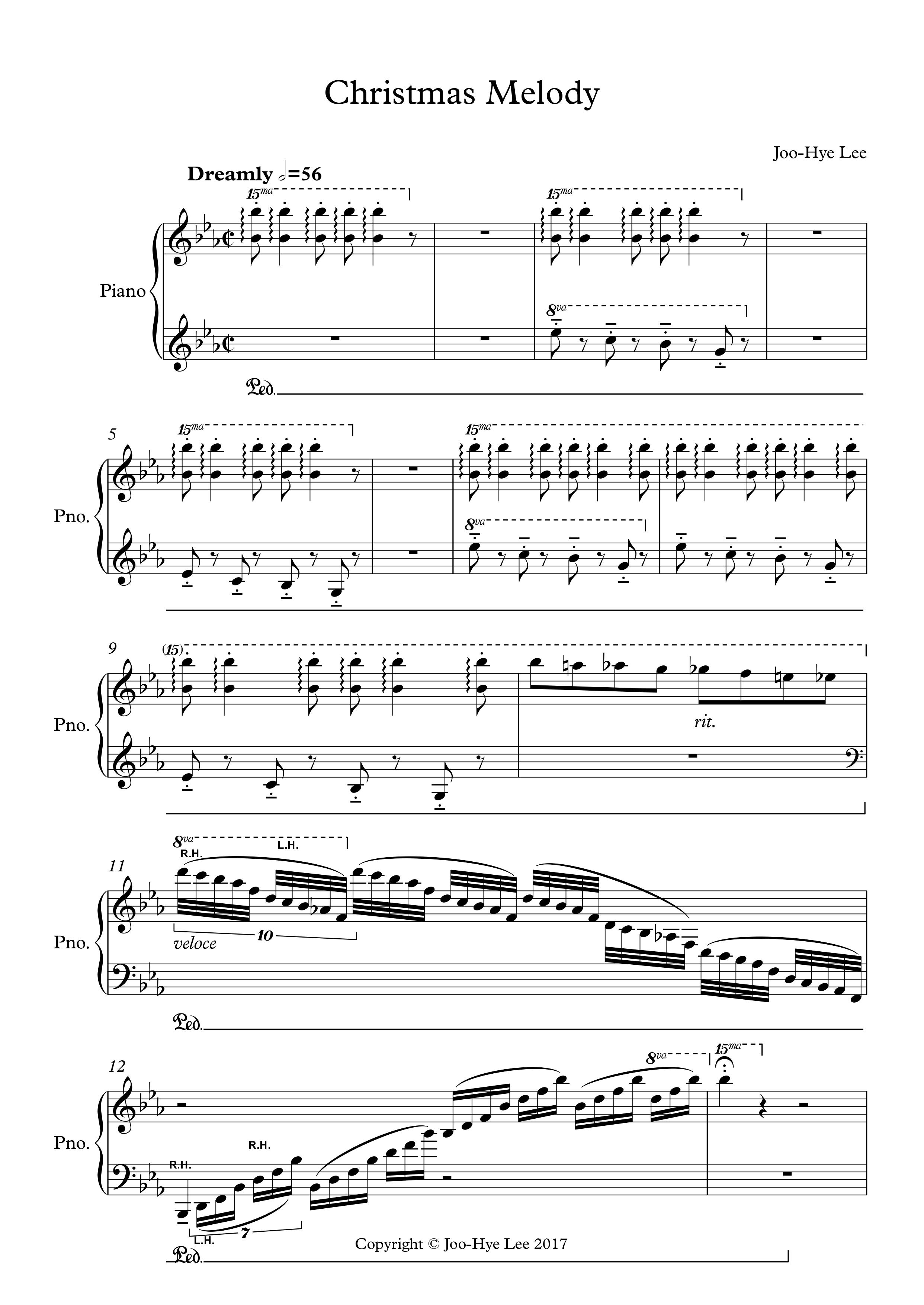 Christmas Melody for Cello and Piano